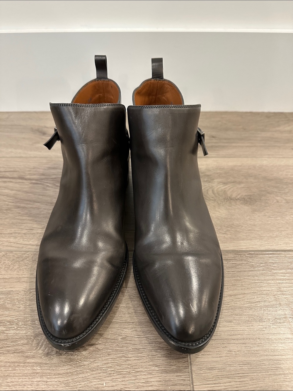 Sartore Women's Leather Ankle Booties in Dark Brown